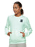 Nyc Polo Fleece Classic Sweatshirt For Ladies-Cyan Green Melange-SP3378