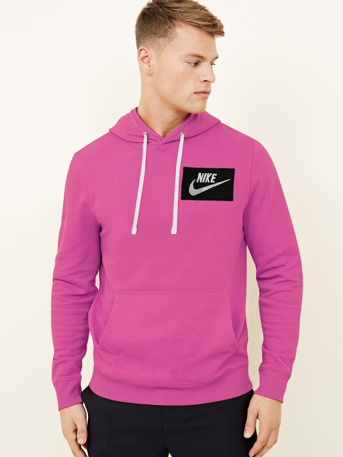 Nk Fleece Pullover Hoodie For Men Magenta-SP402