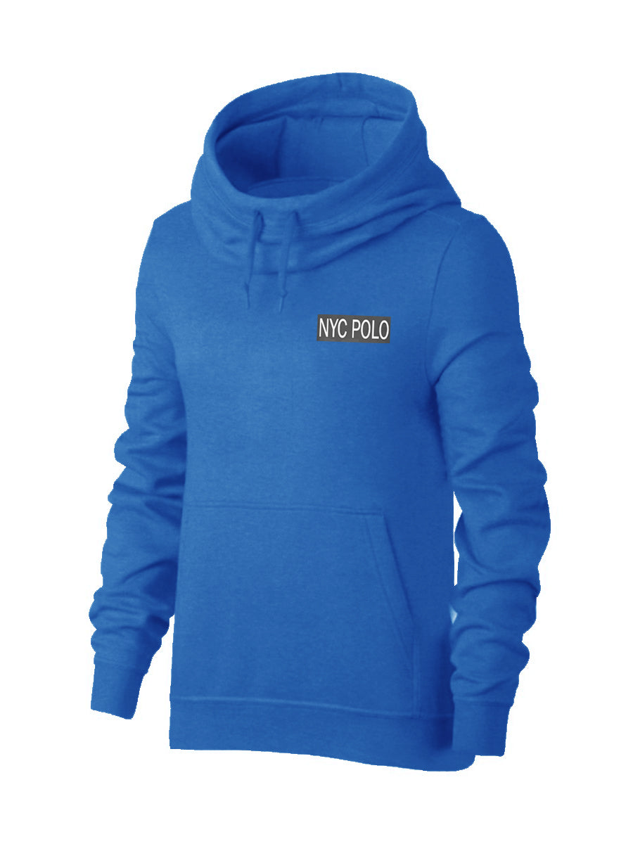 Nyc Polo Fleece Shawl Collar Pullover Hoodie For Men-Blue-SP1408