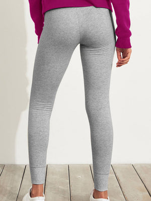 NK Fleece Slim Fit Without Pockets Trouser For Ladies-Grey Melange-SP532/RT2148