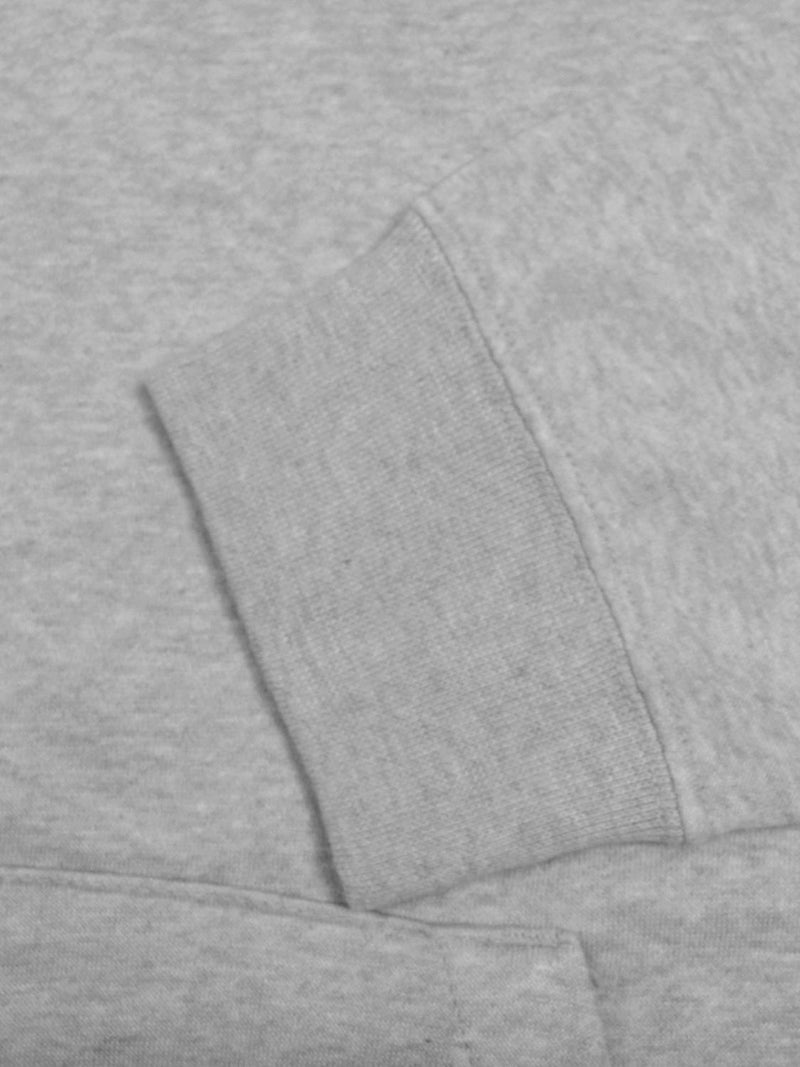 NK Fleece Funnel Neck Pullover Hoodie For Men-Grey Melange-SP393