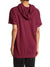 Nyc Polo Fleece Short Sleeve Hoodie For Ladies-Maroon-SP1500