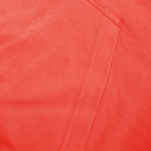 NK Fleece Short Sleeve Hoodie For Ladies-Dark Coral Orange-SP4551