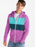 Next Slim Fit Stretchable Zipper Hoodie For Men-Pink with Panels-SP466