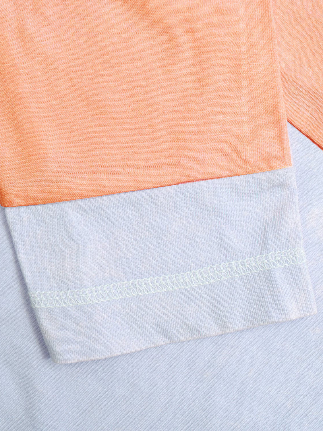 P&B Crew Neck Single Jersey Long Sleeve Tee Shirt For Men-Light Purple Faded with Pink Panel-SP2213