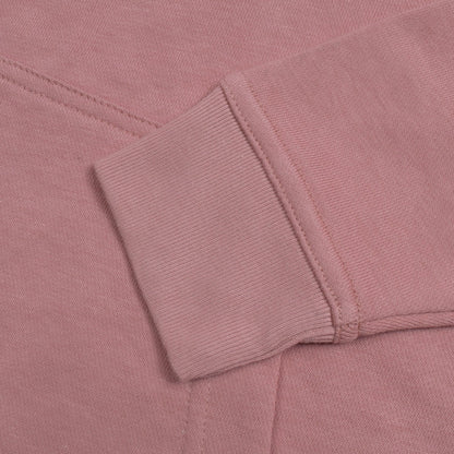 NK Terry Fleece Light Lace Up Hoodie For Ladies-Light Pink-BR117