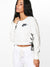 NK Terry Fleece Side Lace Up Sweatshirt For Women-Off White Melange-BE162/BR972