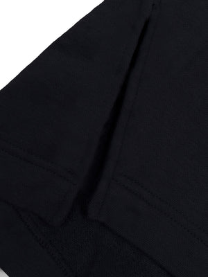 NK Terry Fleece Raglan Sleeve Crop Sweatshirt For Women-Black-SP701/RT2160