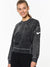 Nk Terry Fleece Rebel Sweatshirt For Ladies-Black Faded-BR370