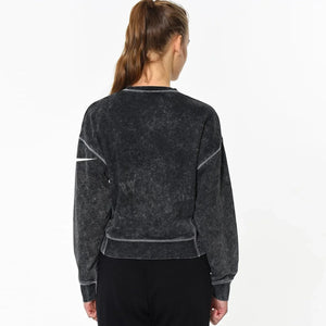 Nk Terry Fleece Rebel Sweatshirt For Ladies-Black Faded-BR370