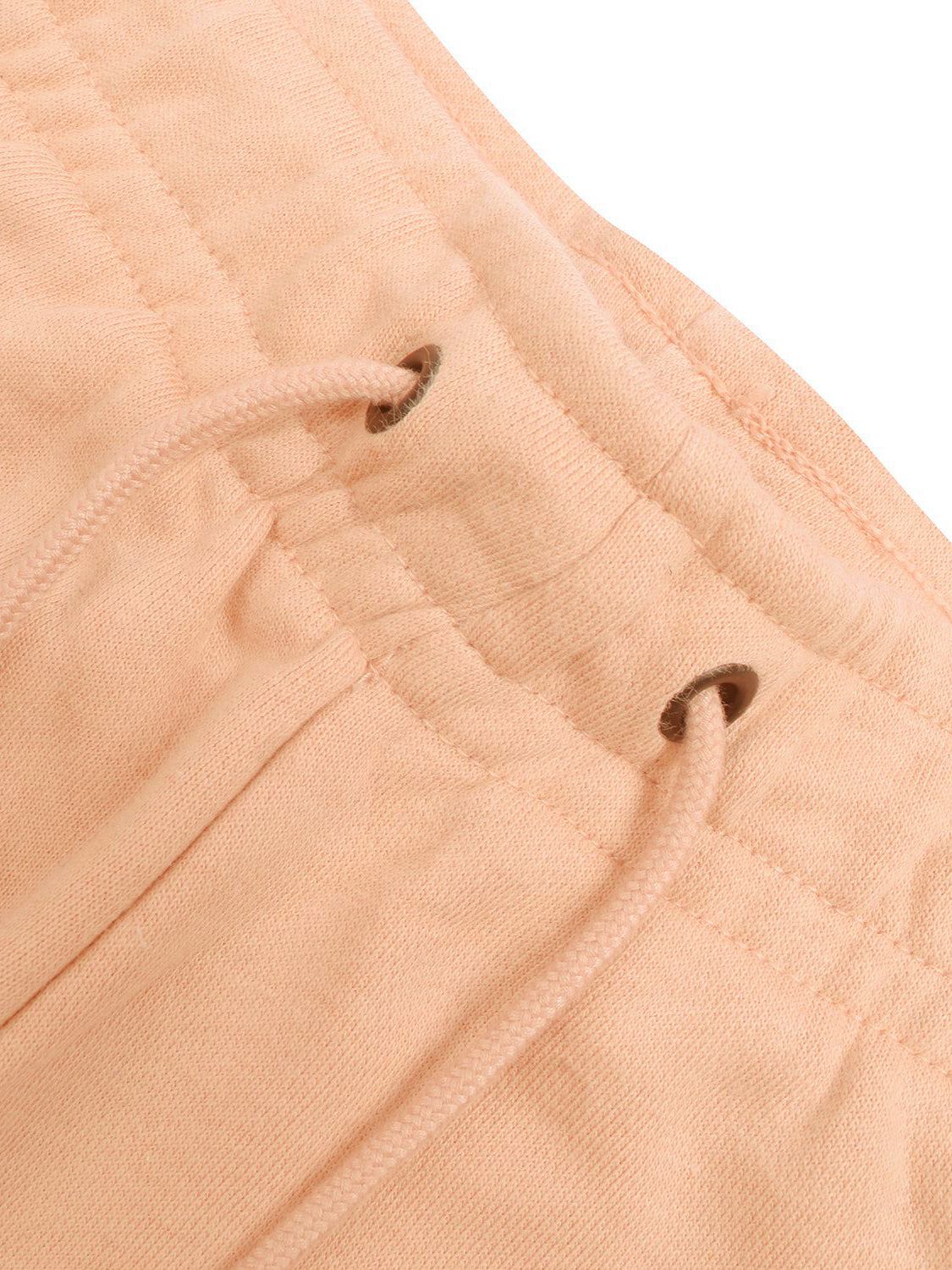 NK Summer Terry Slim Fit Jogger Trouser For Men-Light Peach With Navy Embroidery-SP514/RT2143