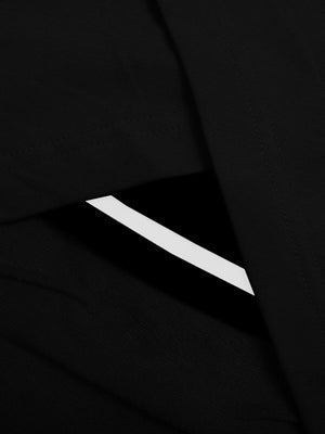 NYC Polo Terry Fleece Crop Sweatshirt For Ladies-Black-SP1304