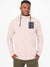 NYC Polo Terry Fleece Zipper Hoodie For Men-Off White with Pink Melange-BE13493/SP59