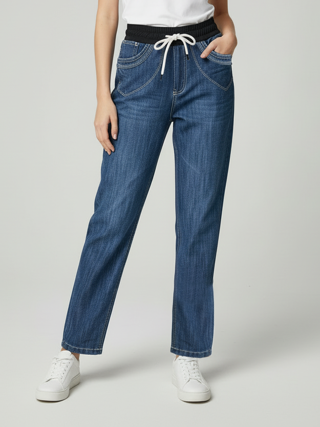 Stylish Regular Fit Pent Trouser For Ladies-Blue Faded-SPT01