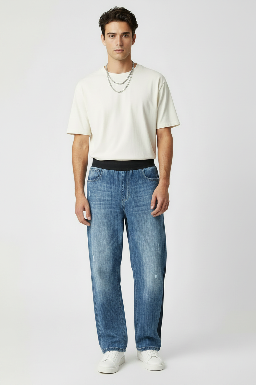 Stylish Regular Fit Pent Trouser For Men-Blue Faded-SPT05