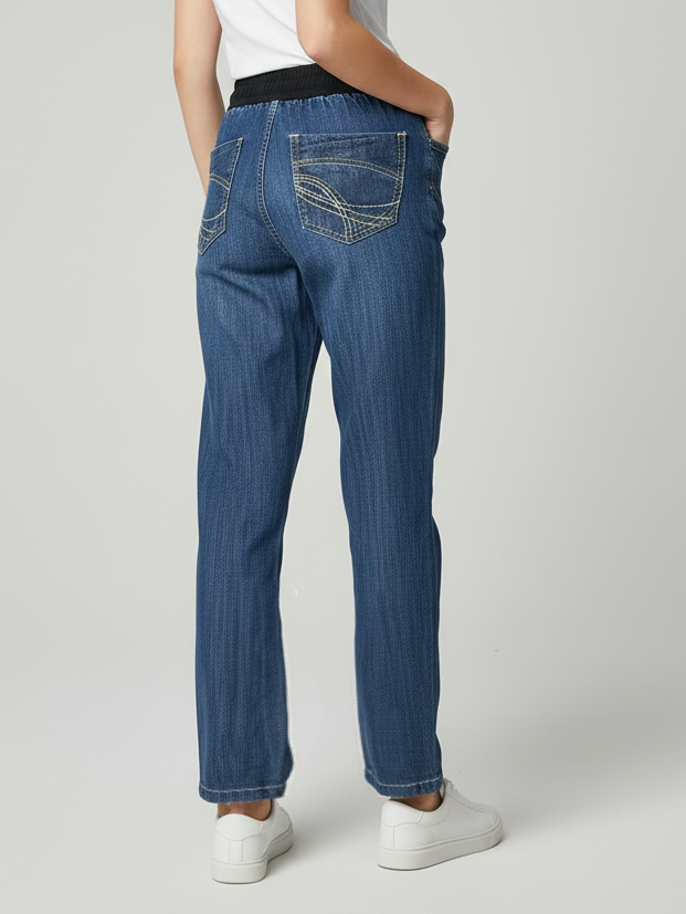 Stylish Regular Fit Pent Trouser For Ladies-Blue Faded-SPT01