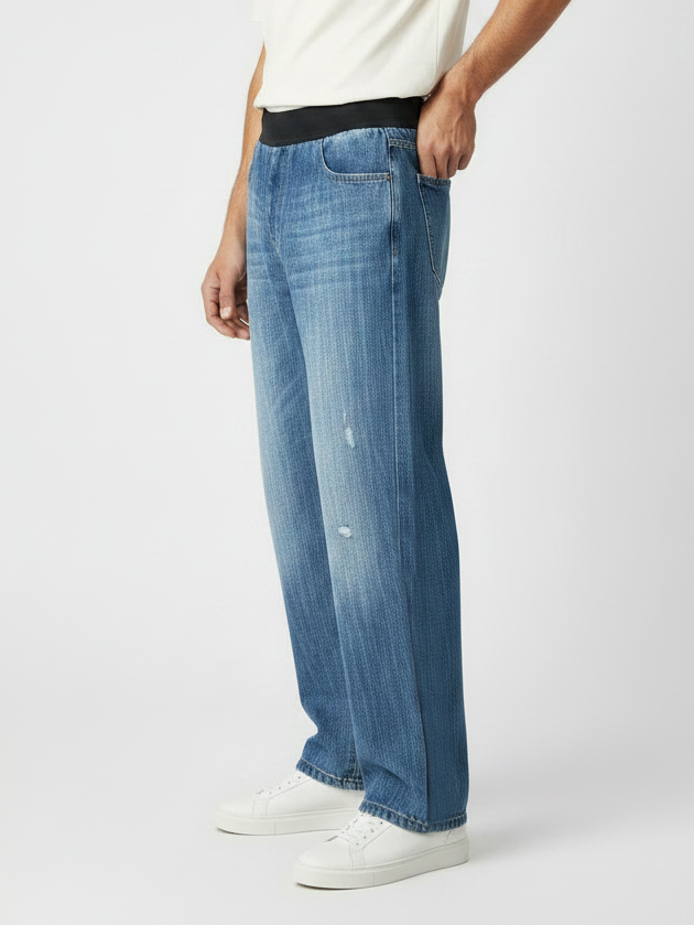 Stylish Regular Fit Pent Trouser For Men-Blue Faded-SPT05