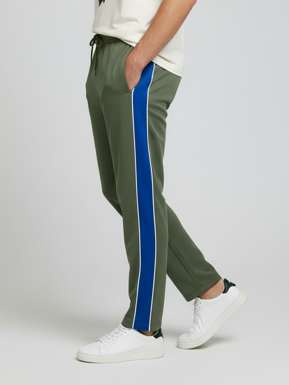 Stylish Regular Fit Single Jersey Summer Trouser For Men-Olive Green-NST02