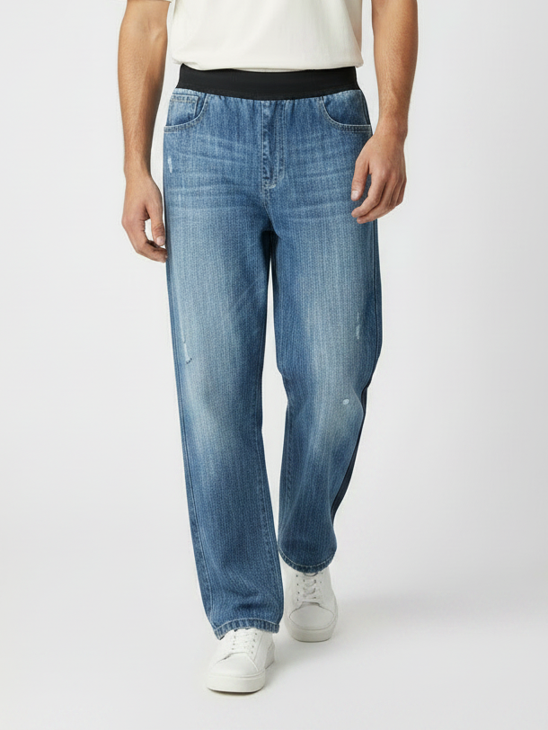 Stylish Regular Fit Pent Trouser For Men-Blue Faded-SPT05