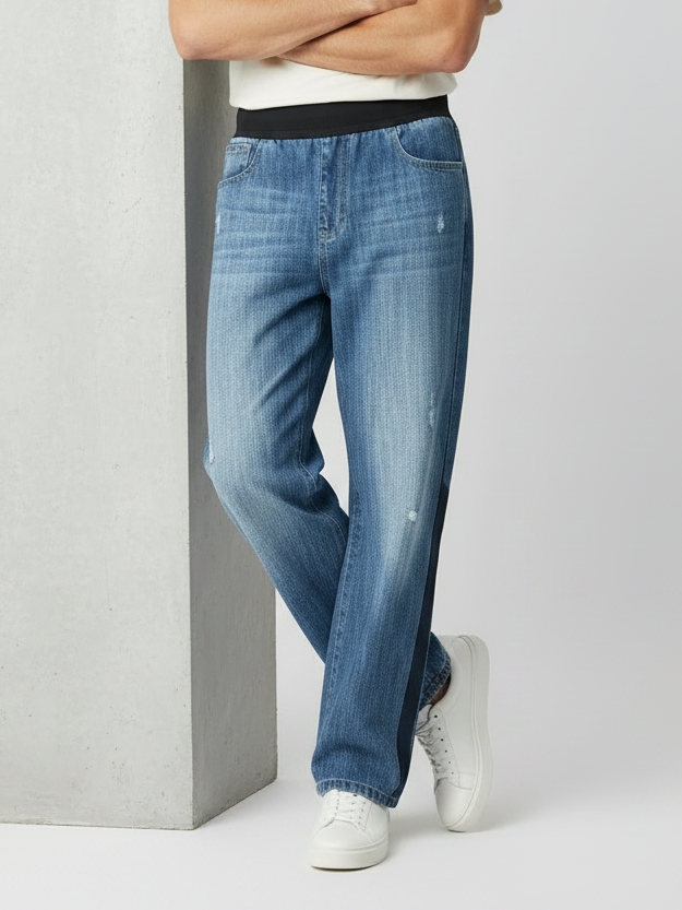 Stylish Regular Fit Pent Trouser For Men-Blue Faded-SPT05