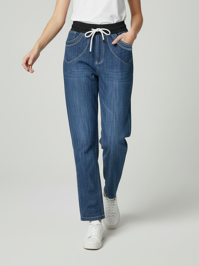 Stylish Regular Fit Pent Trouser For Ladies-Blue Faded-SPT01