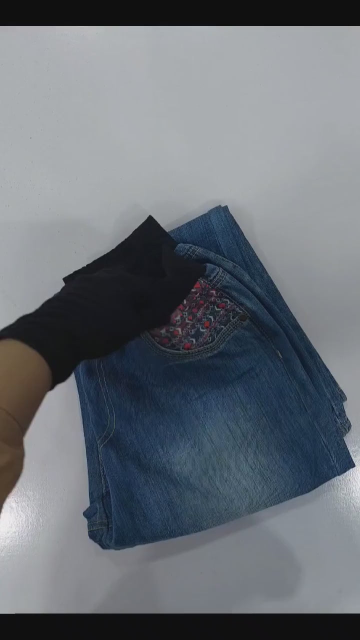Stylish Regular Fit Pent Trouser For Ladies-Blue Faded-SPT04