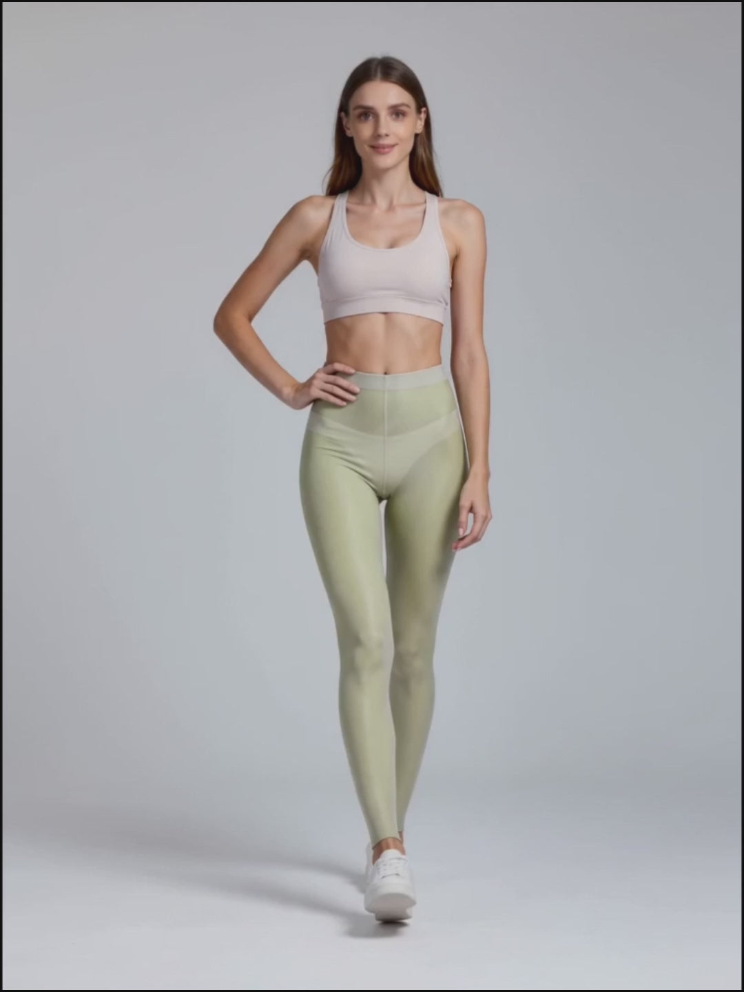 Second-Skin Sheer High Waist Leggings For Women-Brown-SLW08