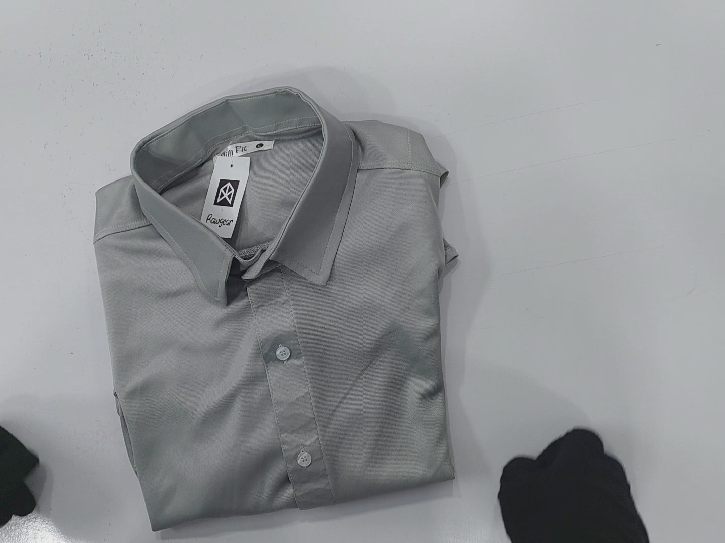 Rawgear 4 Side Lycra Slim Fit Long Sleeve Casual Shirt For Men-Light Grey-RG03