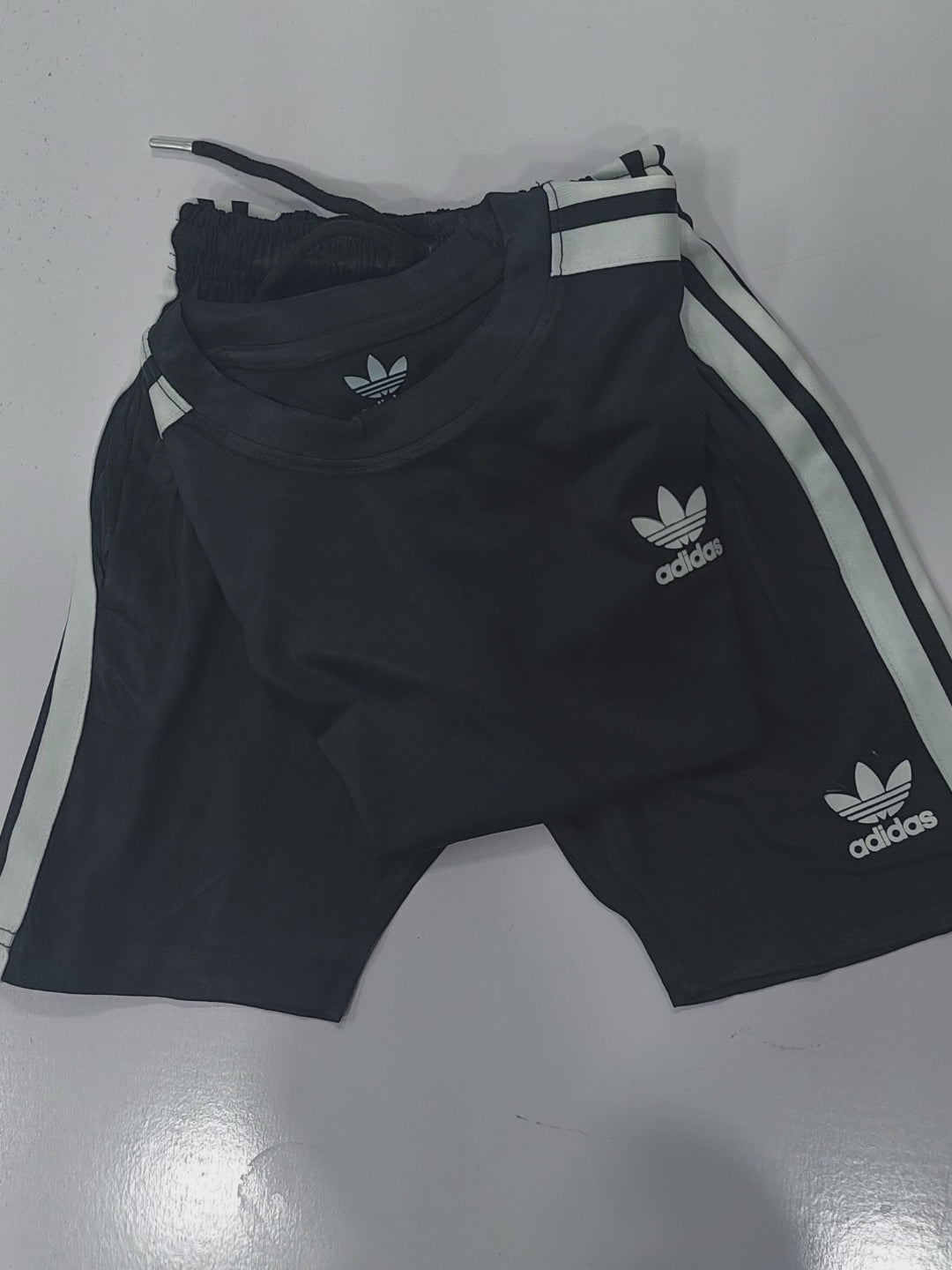 Ads Summer T Shirt & Short Suit For Kids-Black-BE3229/BR15684