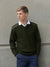 Full Fashion V Neck Wool Sweatshirt For Men-Olive Green-SP1135/RT2269