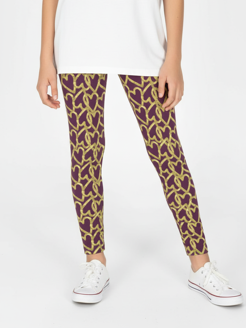 Guess Stylish Legging For Girls-Dark Indigo with Allover Print-RT2509