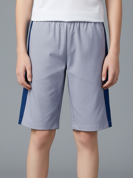 Next Single Jersey Short For Kids-Light Purple With Dark Blue Stripes-RT2478