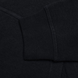 P&B Fleece Pullover Hoodie For Men-Black With Blue Panel-BE13685