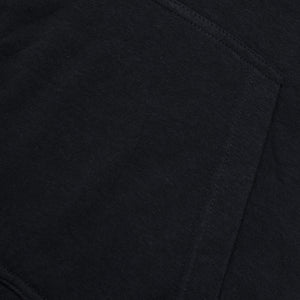 P&B Fleece Pullover Hoodie For Men-Black With Blue Panel-BE13685