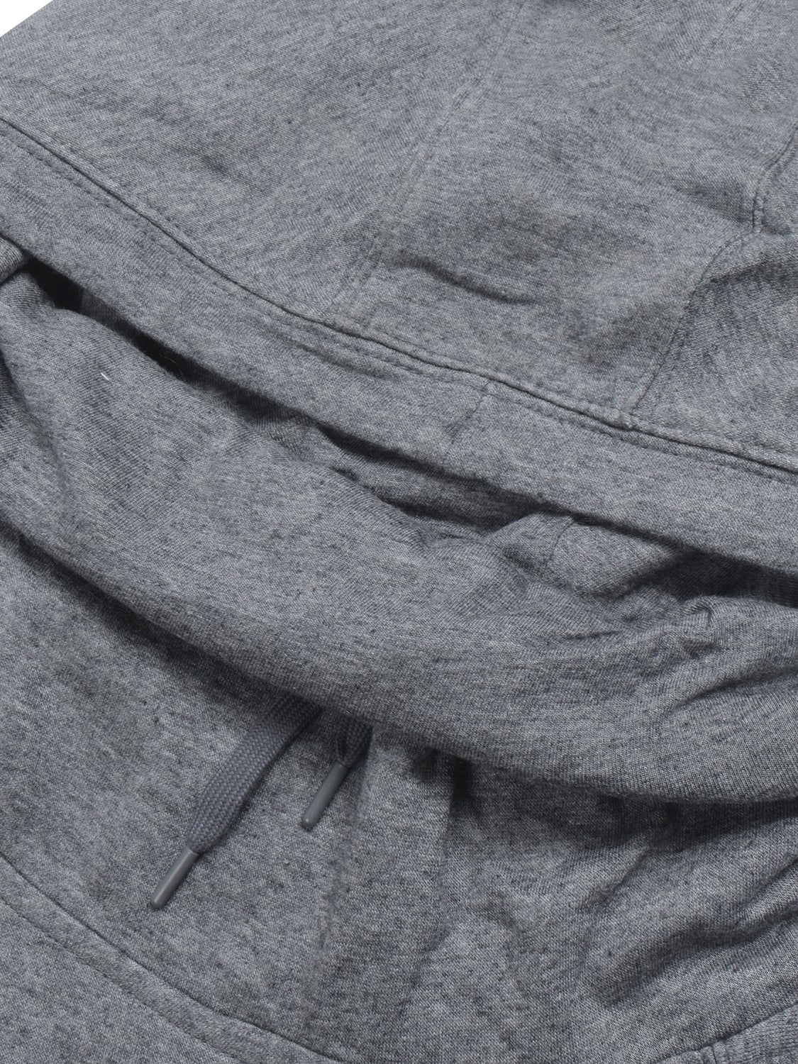 P&B Fleece Pullover Hoodie For Men-Charcoal Melange With Black Panel-SP634