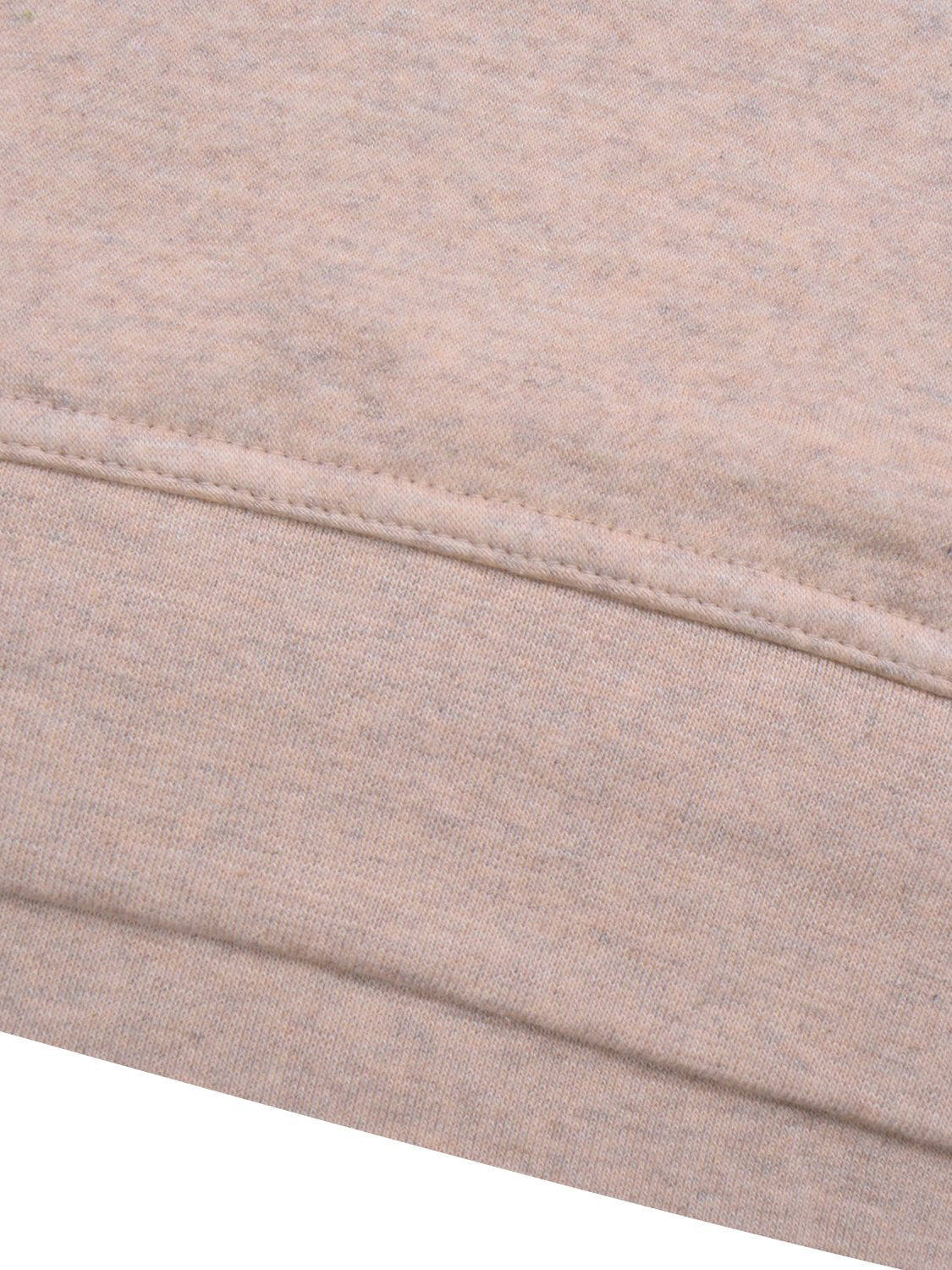 P&B Fleece Pullover Hoodie For Men-Peach Melange With Burgundy Panel-SP638