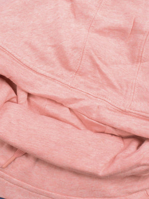 P&B Fleece Pullover Hoodie For Men-Pink Melange With Navy Panel-SP627