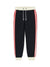 Red Pearl Terry Fleece Slim Fit Jogger Trouser For Kids-Navy & Off White With Assorted Stripes-SP880/Rt2167