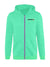 RB Fleece Zipper Hoodie For Men-Green Melange With Navy Embroidery-BE08