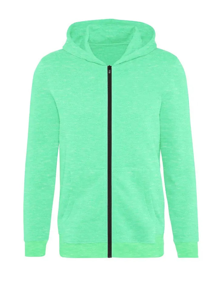 NK Fleece Zipper Hoodie For Men-Cyan Green-SP624