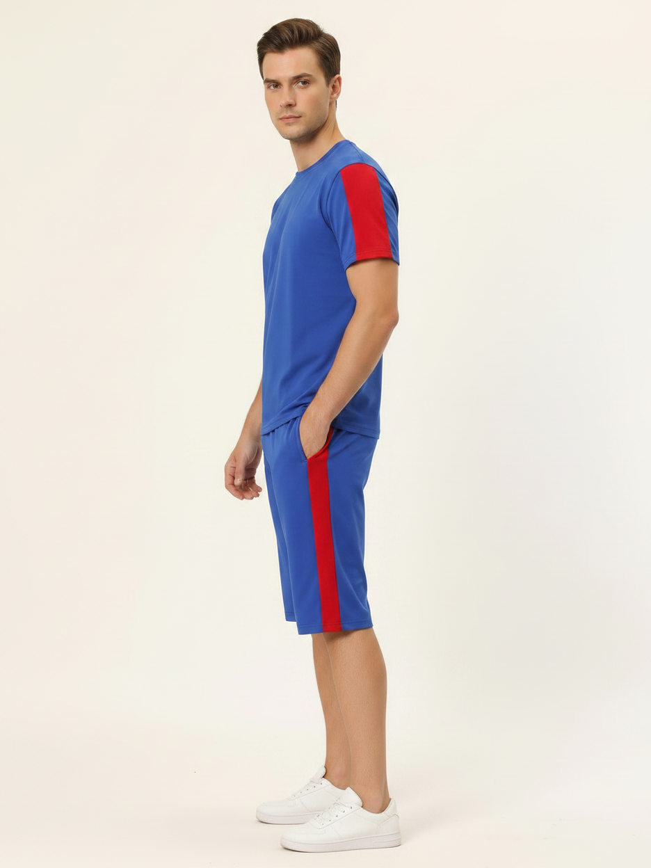 Summer Co Ord Set For Men-Royal Blue-BE9956