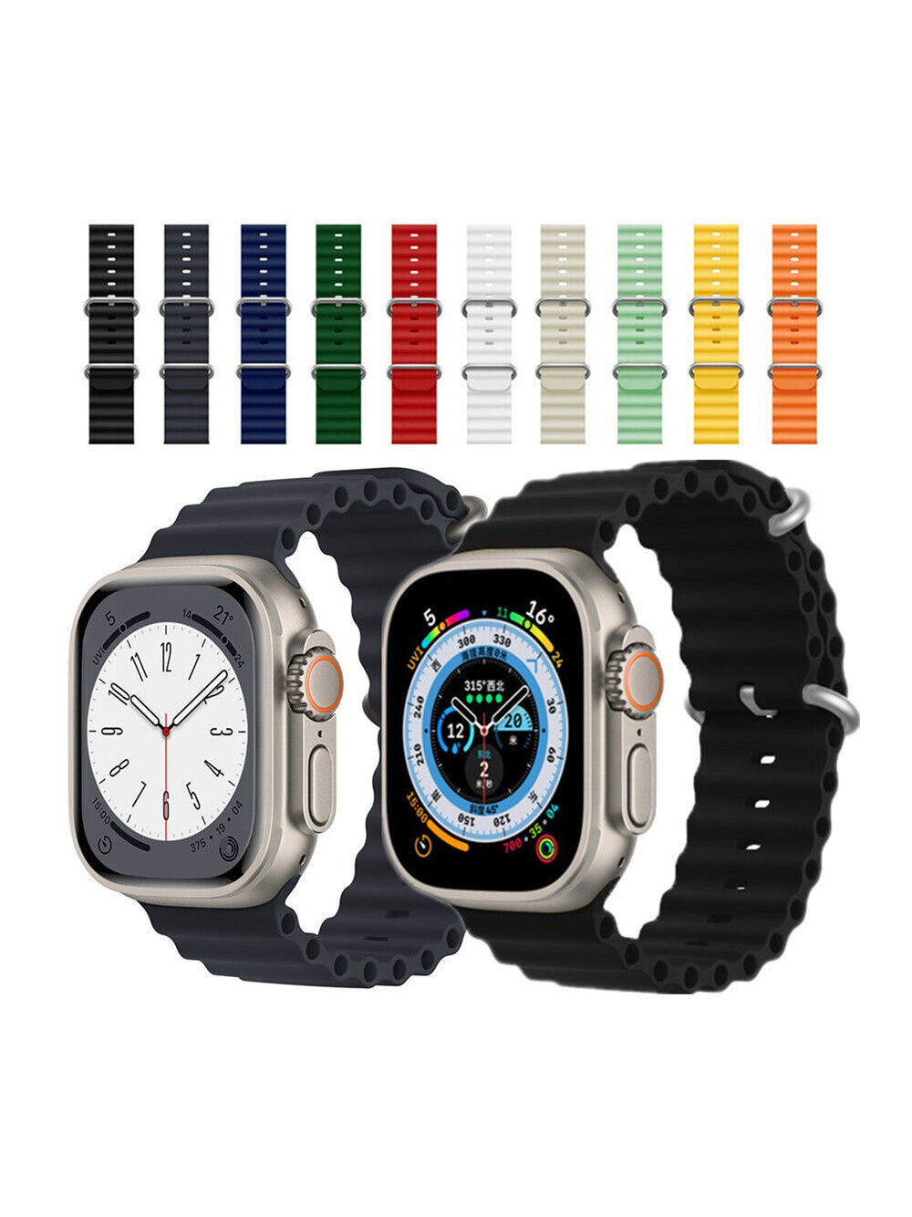 Ocean Strap for All Smart Watches (Series 5, 6, 7, 8) (42mm, 44mm, 45mm, 49mm)-BR588