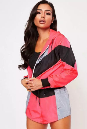 Rising Lightweight Festival Short Jacket For Ladies-Neon Pink-SP3294