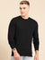 Louis Vicaci Fleece Raglan Sleeve Sweatshirt For Men-Black-BR864