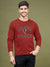 47 Single Jersey Crew Neck Long Sleeve Shirt For Men-Red-SP1845