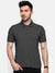 Basic London Half Sleeve Polo Shirt For Men-Charcoal Melange-SP1939