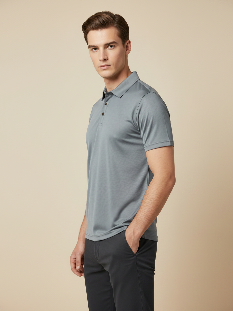 Rawgear Summer Dry Fit Polo Shirt For Men-Light Grey-BE8347