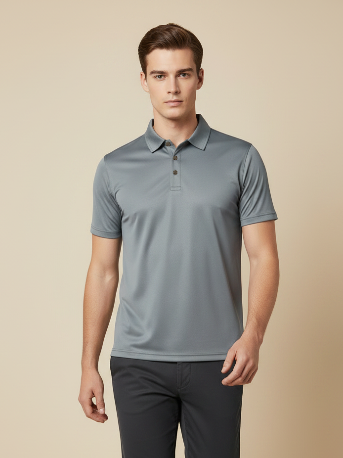 Rawgear Summer Dry Fit Polo Shirt For Men-Light Grey-BE8347