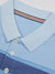 Summer Polo Shirt For Men-Blue & Smoke White With Panel-AN4020