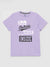 Summer Single Jersey Crew Neck Tee Shirt For Kids-Purple With Print-AN4154